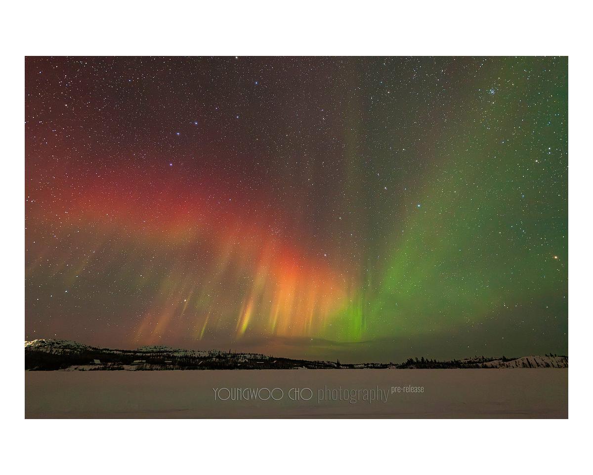 옐로나이프 오로라 관측 첫 날